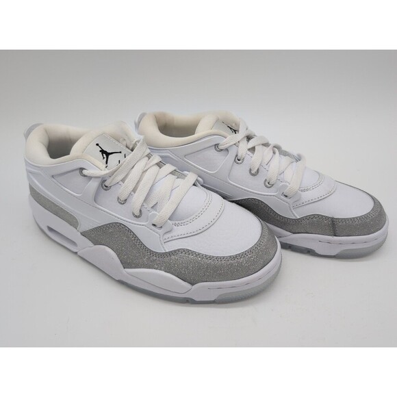 Nike Air Jordan 4 RM White Silver Glitter HQ3441-111 Women's Size 6.5 NWOB - Picture 4 of 9